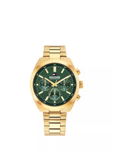 John Lewis Tommy Hilfiger Men's Chronograph Bracelet Watch, Gold- Buy online at McGrocer