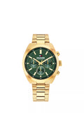 Tommy Hilfiger men's chronograph watch gold bracelet 44mm (British brand)