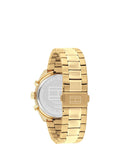 Tommy Hilfiger men's chronograph watch gold bracelet 44mm (British brand)