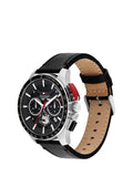 Tommy Hilfiger men's round leather strap watch 44mm, imported from the UK