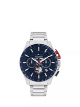 John Lewis Tommy Hilfiger Men's Round Chronograph Bracelet Watch, Silver- Buy online at McGrocer