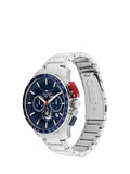 Tommy Hilfiger men's chronograph watch bracelet strap silver 44mm - British product