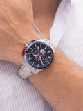 Tommy Hilfiger men's chronograph watch bracelet strap silver 44mm - British product