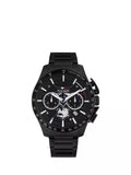 Tommy Hilfiger chronograph watch black skeleton dial (British brand)