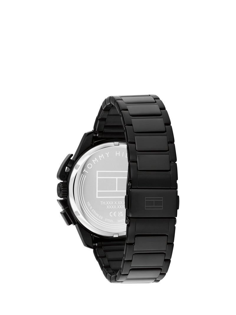 Tommy Hilfiger chronograph watch black skeleton dial (British brand)