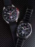 Tommy Hilfiger chronograph watch black skeleton dial (British brand)