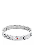 Tommy Hilfiger stainless steel flag bracelet silver, imported from the UK