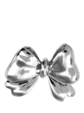 Eclectica pre-loved vintage rhodium plated bow brooch silver (British brand)