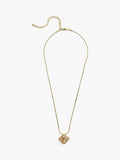 Eclectica pre-loved vintage gold plated crystal square pendant necklace, UK version