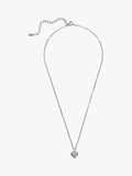 Eclectica vintage puffy heart pendant necklace silver 40cm (British brand)