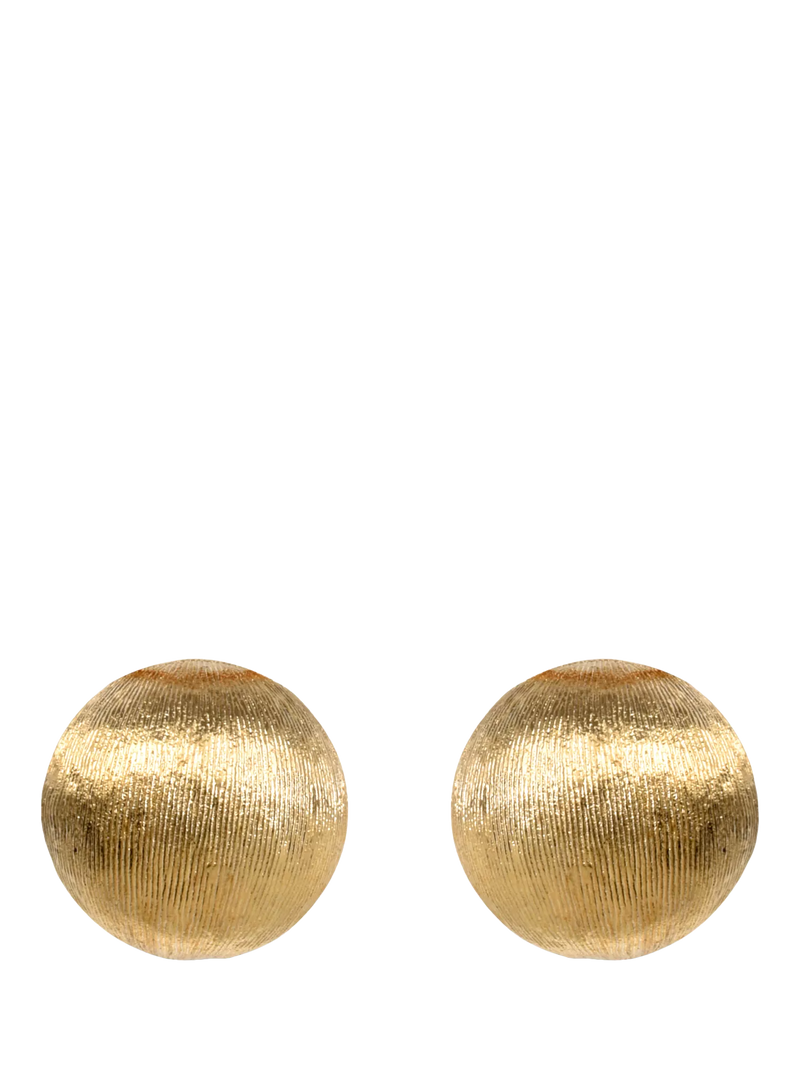 Eclectica gold plated clip-on earrings 1.2cm vintage, imported from the UK