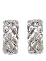 John Lewis Eclectica Pre-Loved Vintage Quilted Demi-Hoop Clip-On Earrings- Buy online at McGrocer