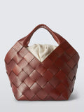 Dragon Diffusion Botteghe woven leather bucket bag, imported from the UK