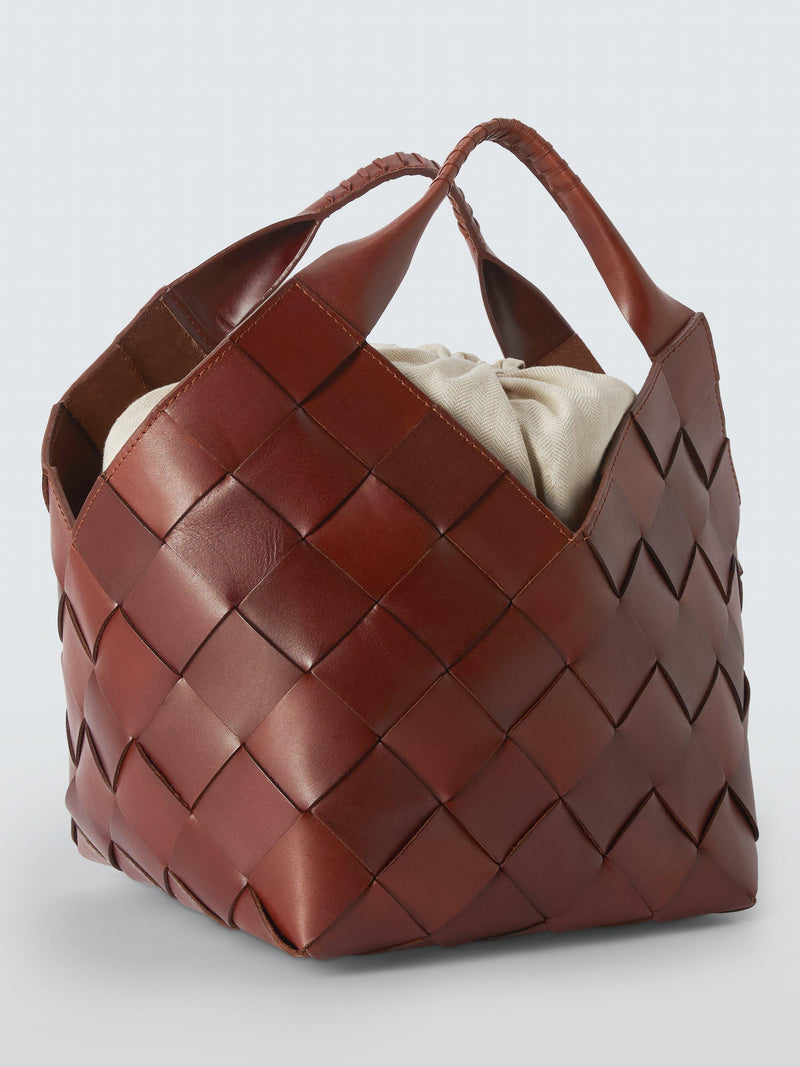 Dragon Diffusion Botteghe woven leather bucket bag, imported from the UK