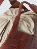 Dragon Diffusion Botteghe woven leather bucket bag, imported from the UK