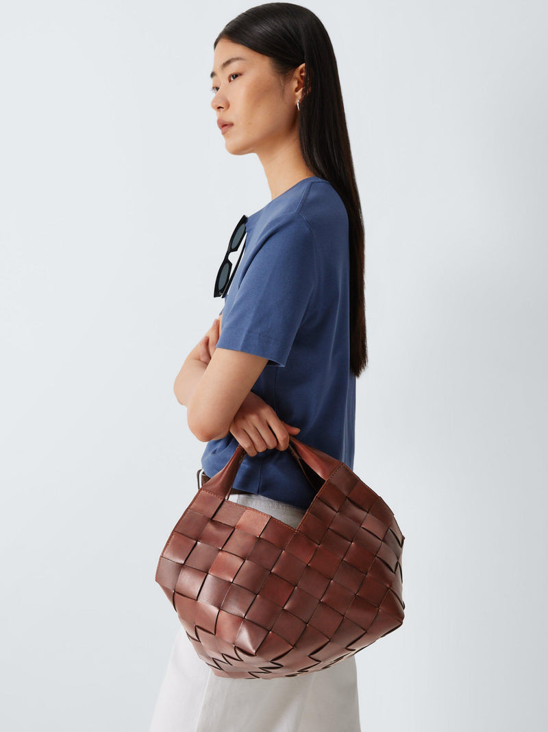 Dragon Diffusion Botteghe woven leather bucket bag, imported from the UK