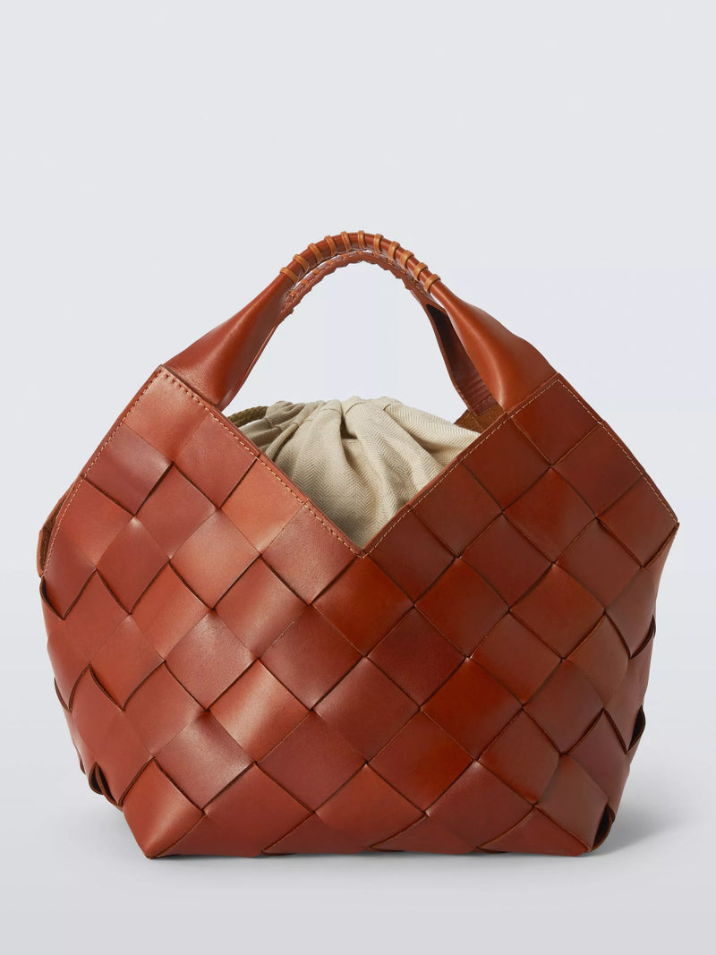 Dragon Diffusion Botteghe woven leather bucket bag tan, UK version