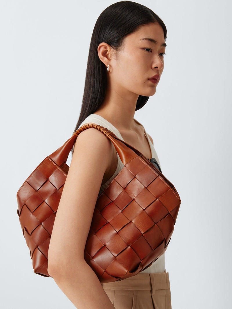 Dragon Diffusion Botteghe woven leather bucket bag tan, UK version