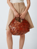 Dragon Diffusion Botteghe woven leather bucket bag tan, UK version