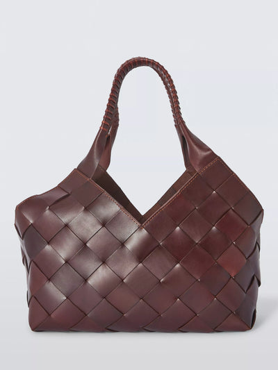 John Lewis Dragon Diffusion Castello Large Woven Leather Shoulder Bag- Buy online at McGrocer