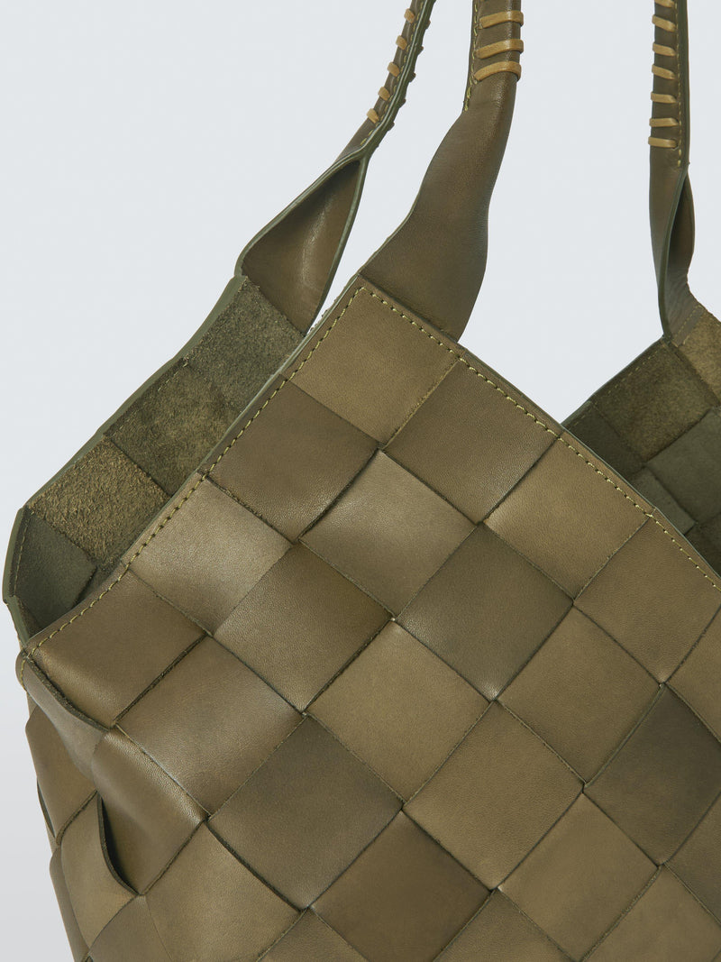 Dragon Diffusion Castello large woven leather shoulder bag - British product