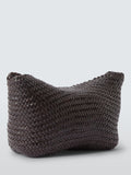 Dragon Diffusion Corsina woven leather crossbody bag dark brown (British brand)