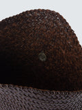 Dragon Diffusion Corsina woven leather crossbody bag dark brown (British brand)