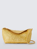 Dragon Diffusion woven leather crossbody bag in gold - British product