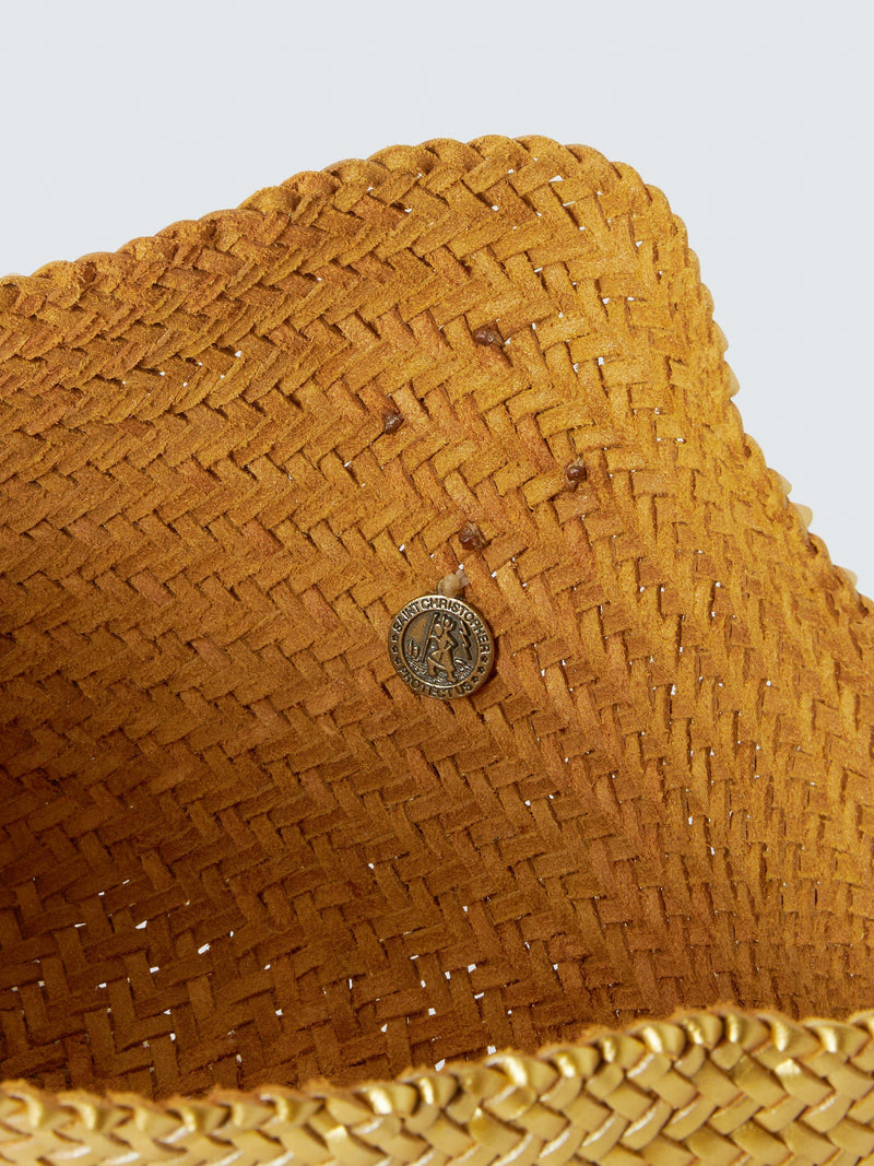 Dragon Diffusion woven leather crossbody bag in gold - British product