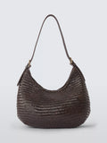 Dragon Diffusion woven leather shoulder bag dark brown - British product