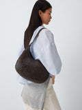 Dragon Diffusion woven leather shoulder bag dark brown - British product