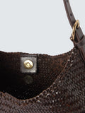 Dragon Diffusion woven leather shoulder bag dark brown - British product