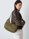 Dragon Diffusion Luna Mezza woven leather shoulder bag, UK version