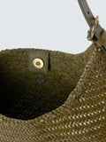Dragon Diffusion Luna Mezza woven leather shoulder bag, UK version