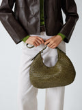 Dragon Diffusion Luna Mezza woven leather shoulder bag, UK version