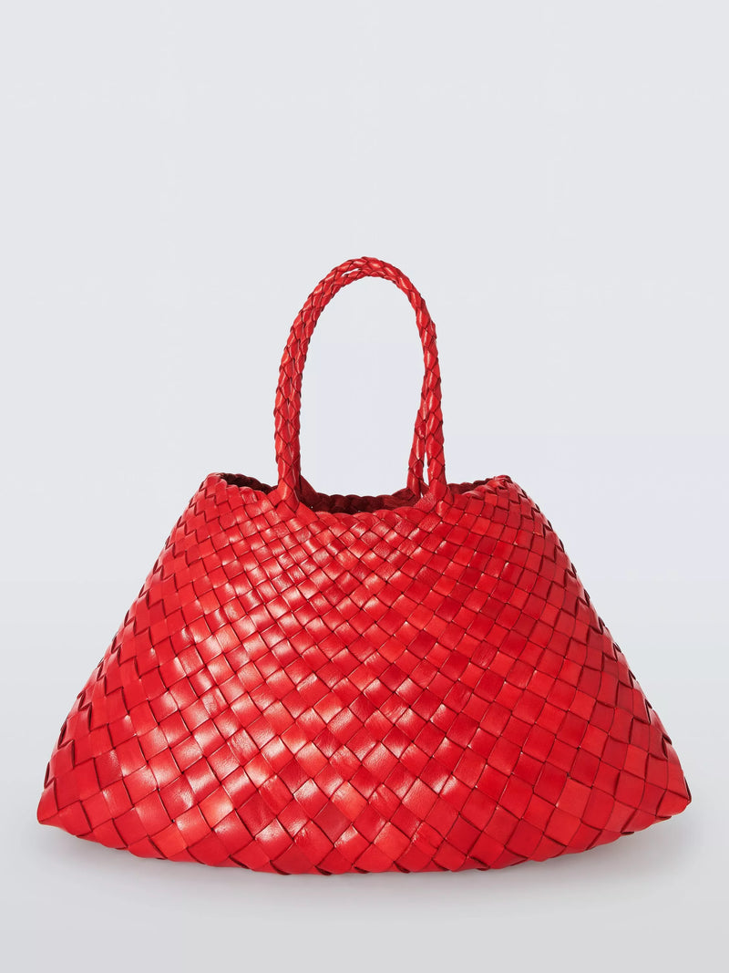 Dragon Diffusion Small Santa Croc woven leather bag red - British product