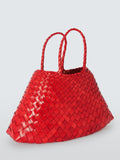 Dragon Diffusion Small Santa Croc woven leather bag red - British product