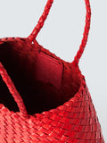 Dragon Diffusion Small Santa Croc woven leather bag red - British product