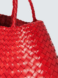 Dragon Diffusion Small Santa Croc woven leather bag red - British product