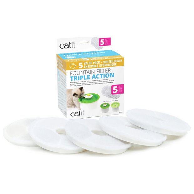 Catit Flower Fountain Filter Cartridge 5 pack - British product