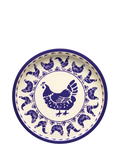 Emma Bridgewater Blue Hen deep round steel tray - British product