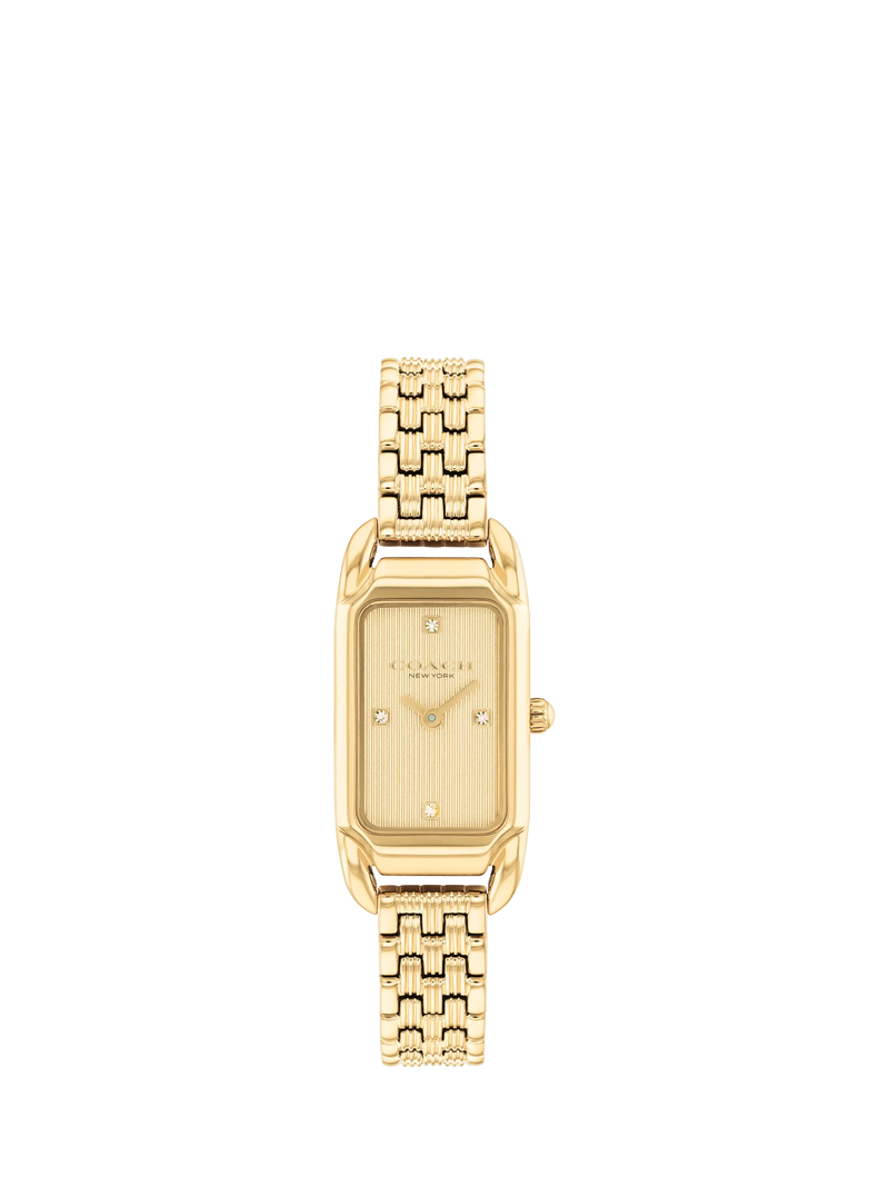 Coach Cadie women's rectangular bracelet watch gold-tone - British product