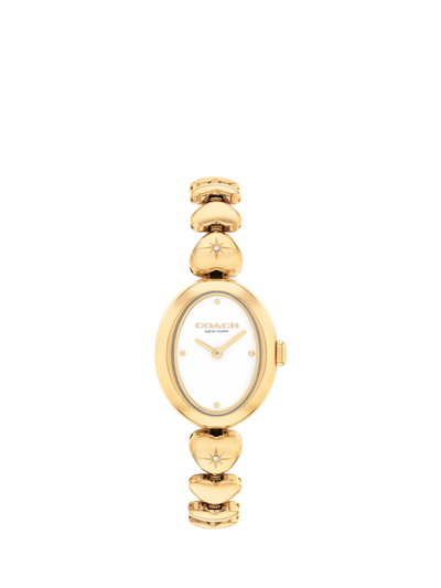 John Lewis Coach Women's Round Heart Strap Watch 22.5mm- Buy online at McGrocer