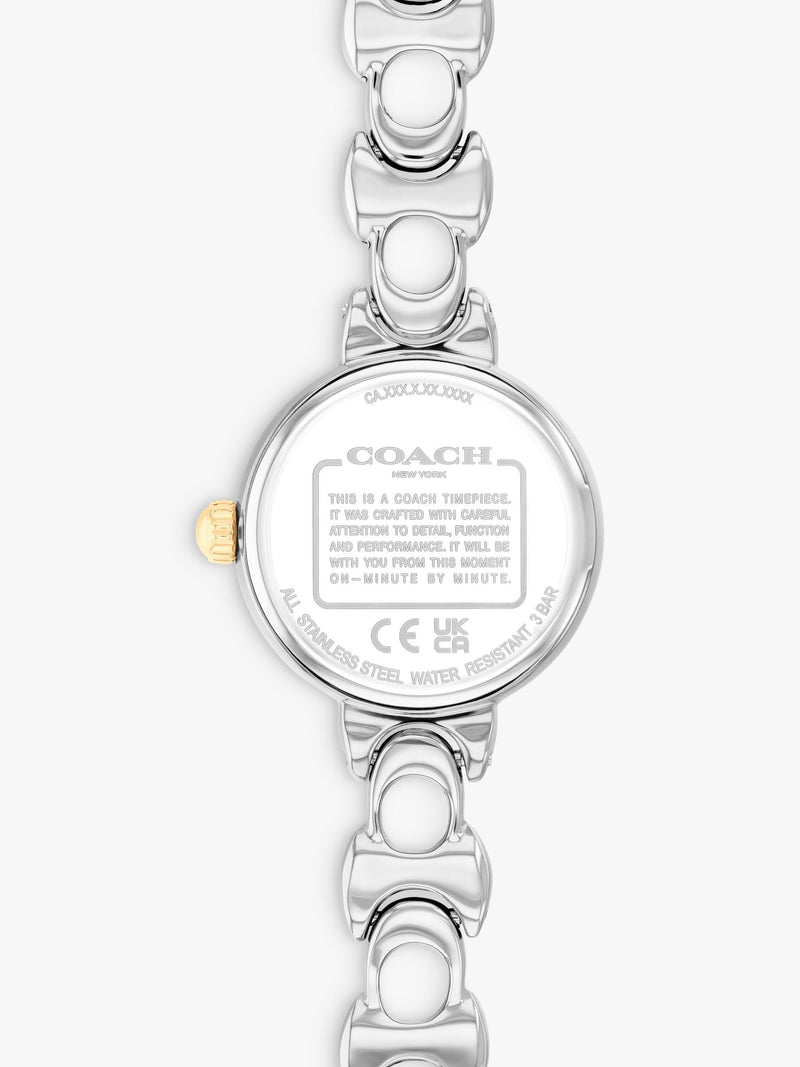 Coach women's round bracelet watch bi-colour (British brand)