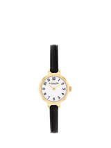 John Lewis Coach Women's Leather Strap Fashion Watch 22mm, Black Strap, White Dial- Buy online at McGrocer