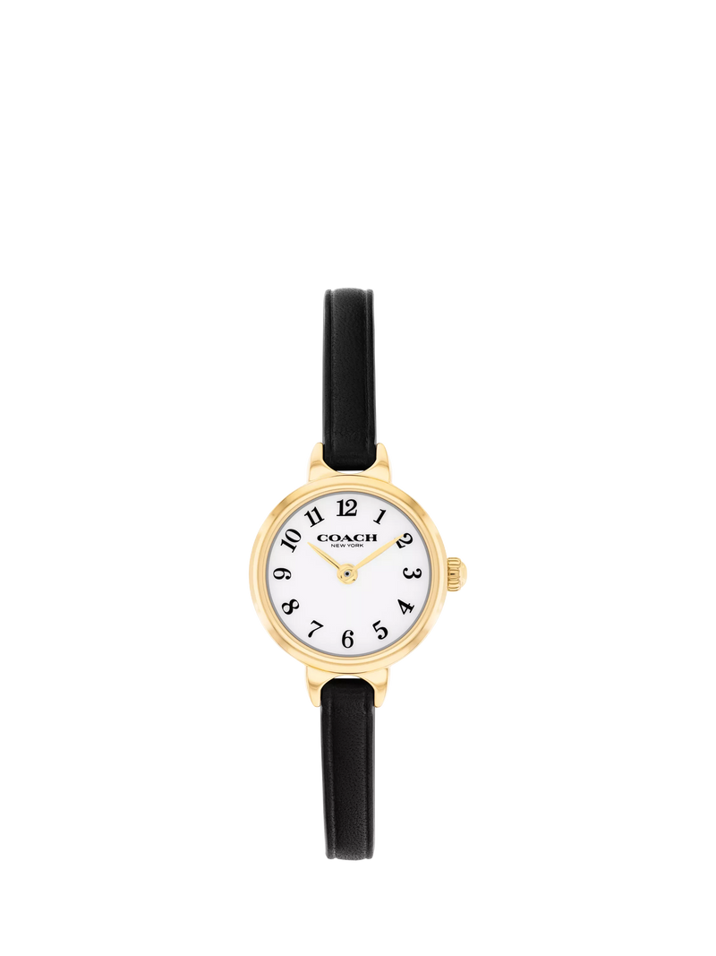 Coach women's leather strap watch white dial, UK version