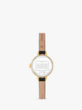 Coach women's leather strap watch white dial, UK version