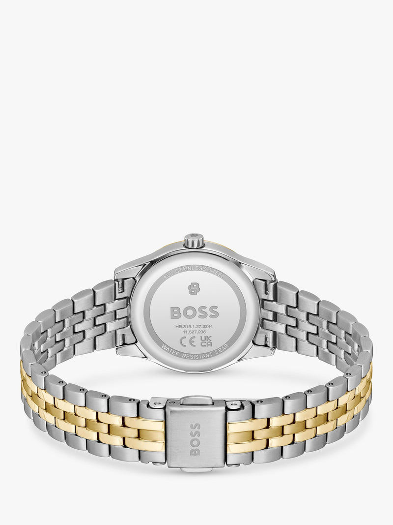 HUGO BOSS women's watch green sunray dial two-tone bracelet 25mm, UK version