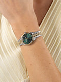 HUGO BOSS women's watch green sunray dial two-tone bracelet 25mm, UK version