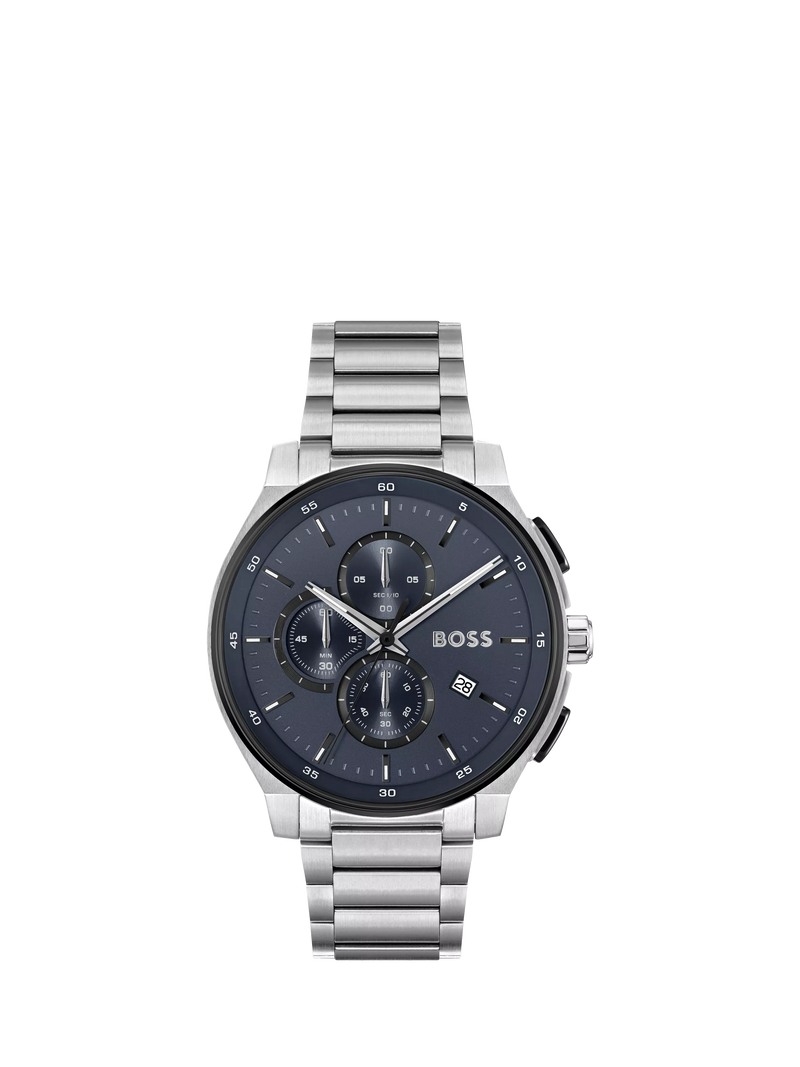 HUGO BOSS chronograph bracelet watch 44mm, imported from the UK